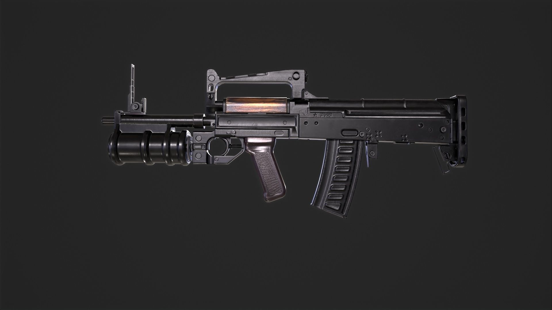 Groja Gun 3D model OTs-14 Groza VR / AR / low-poly | CGTrader