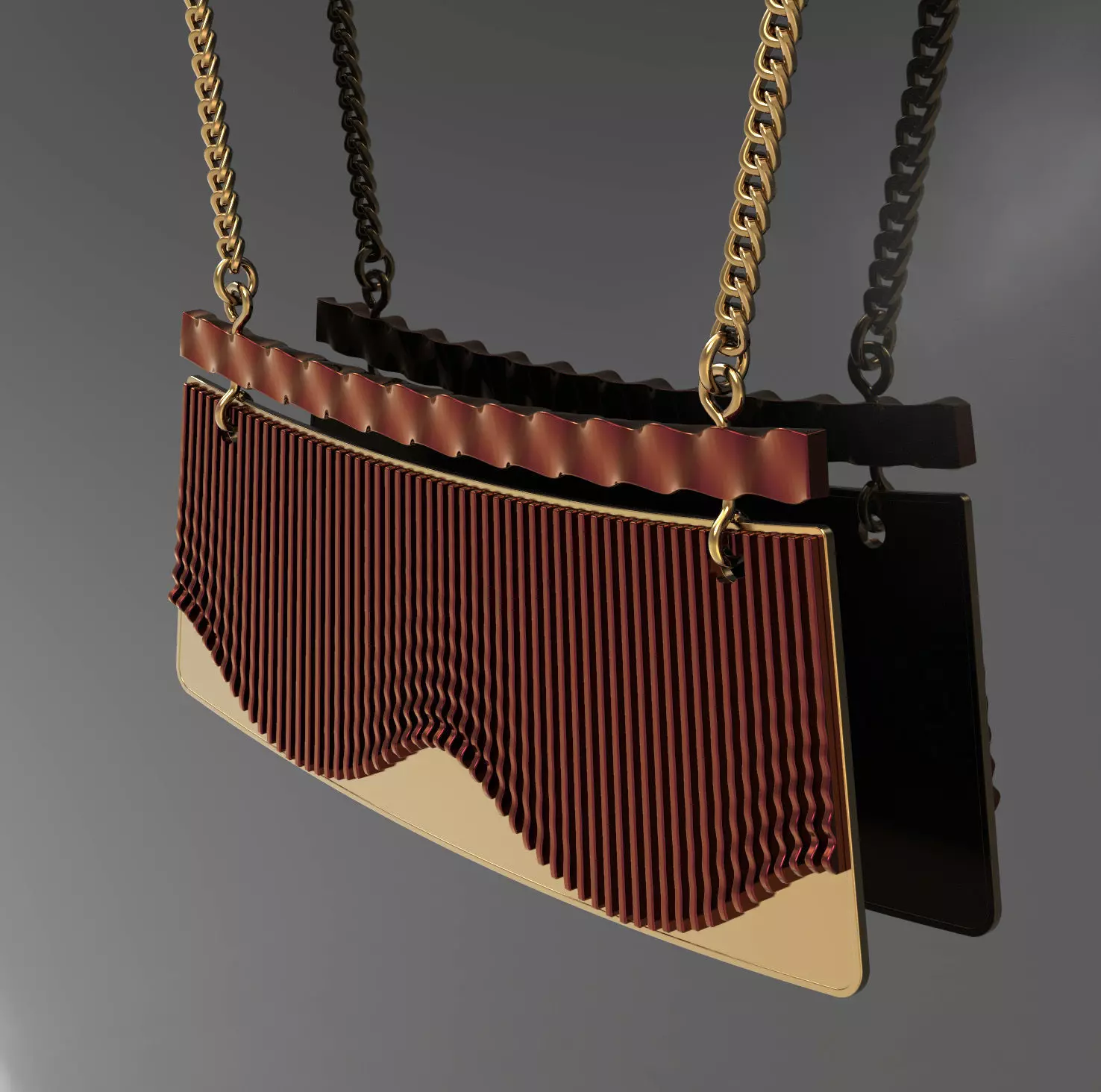 Pendant curtain Free 3D model