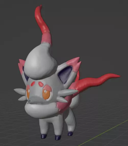 Zorua Hisuian Form 3D print model_0