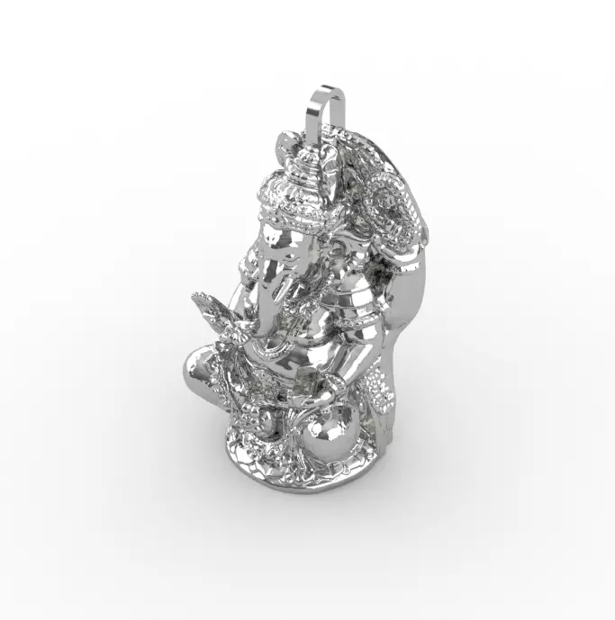 Keychain Ganesha Budhist elephant 3D print model_0
