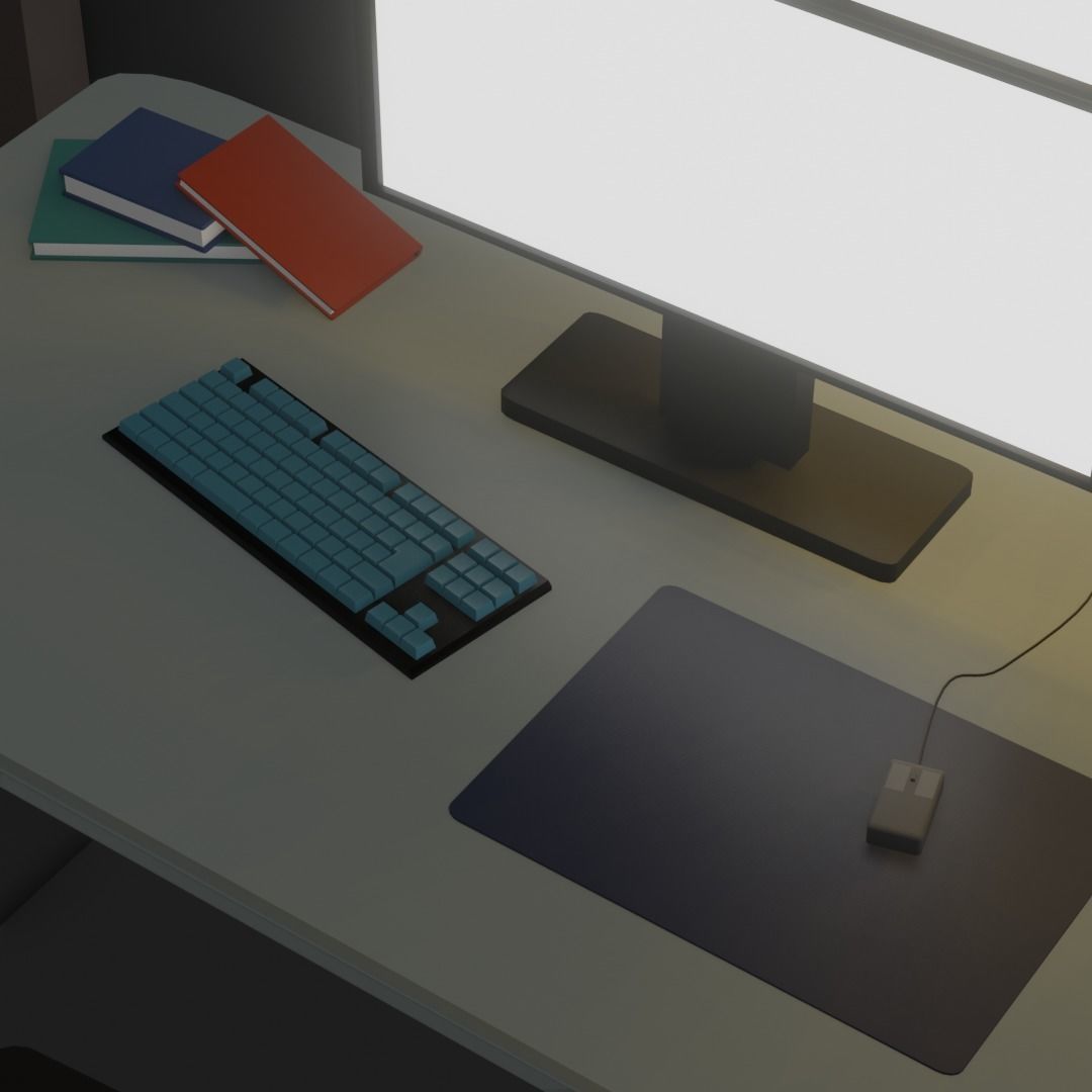 Assets for isometric rooms Low-poly 3D model_7