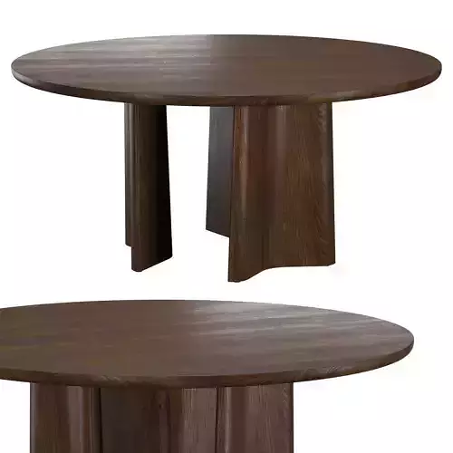 Issho Round Dining Table Open Base