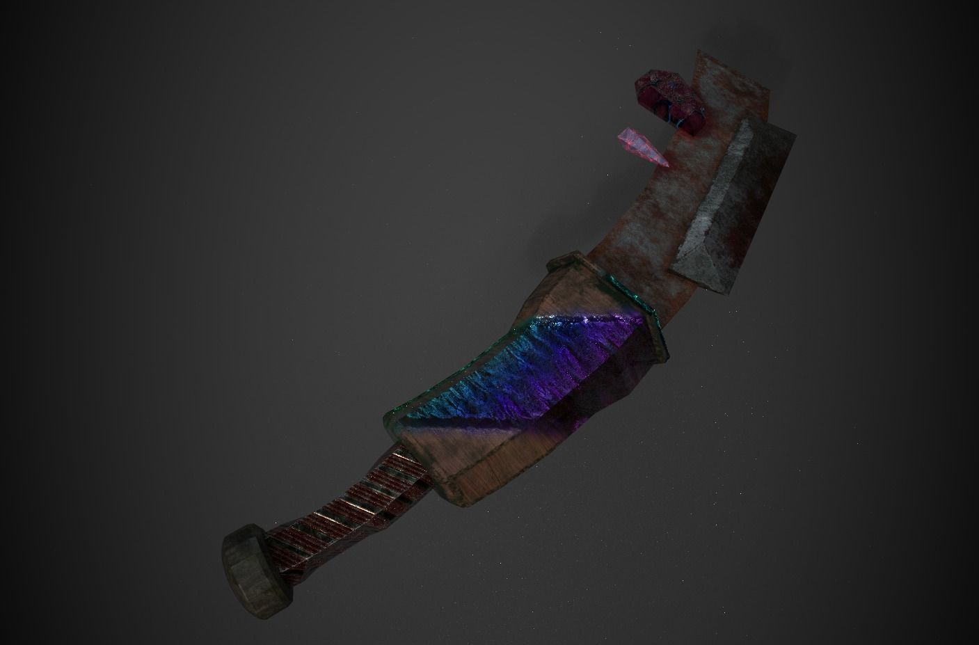 fantasy sword Low-poly 3D model_2