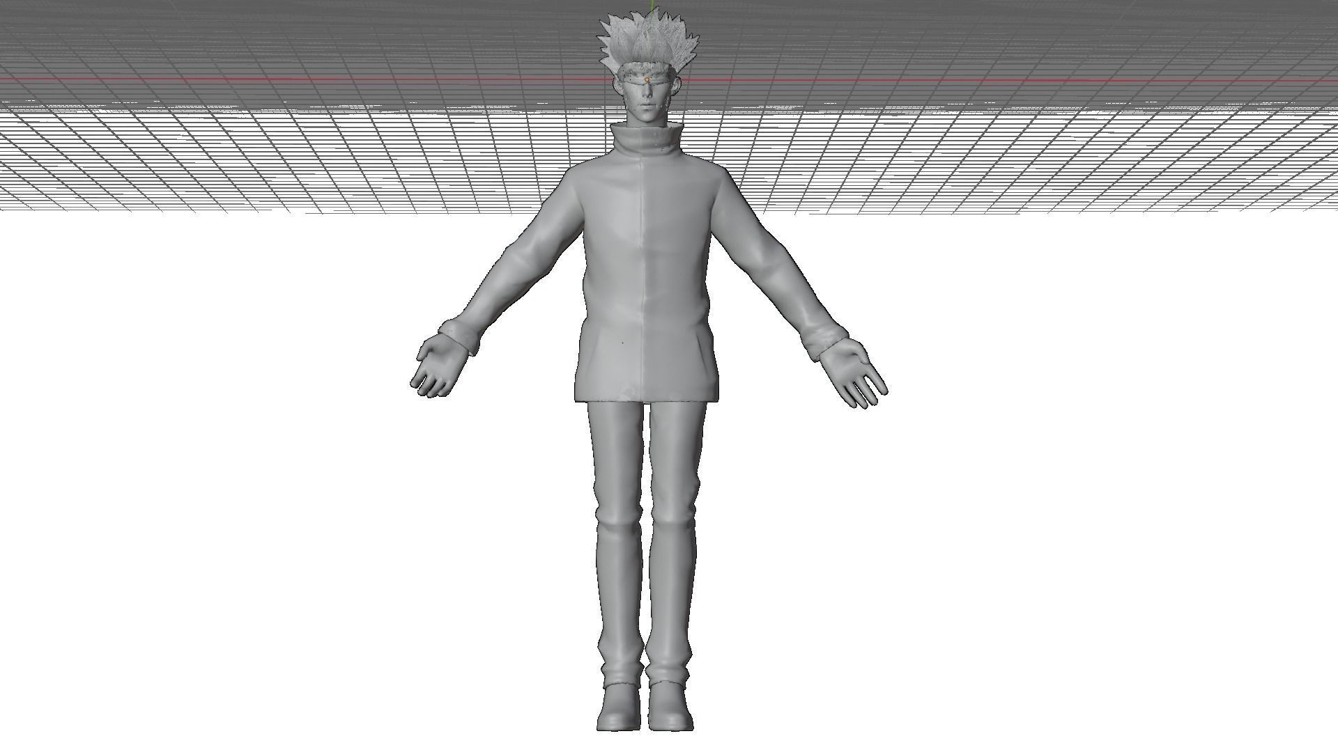 GOJO SATURO -JUJUTSU KAISEN-ANIME- 3D MODEL  Low-poly 3D model_3