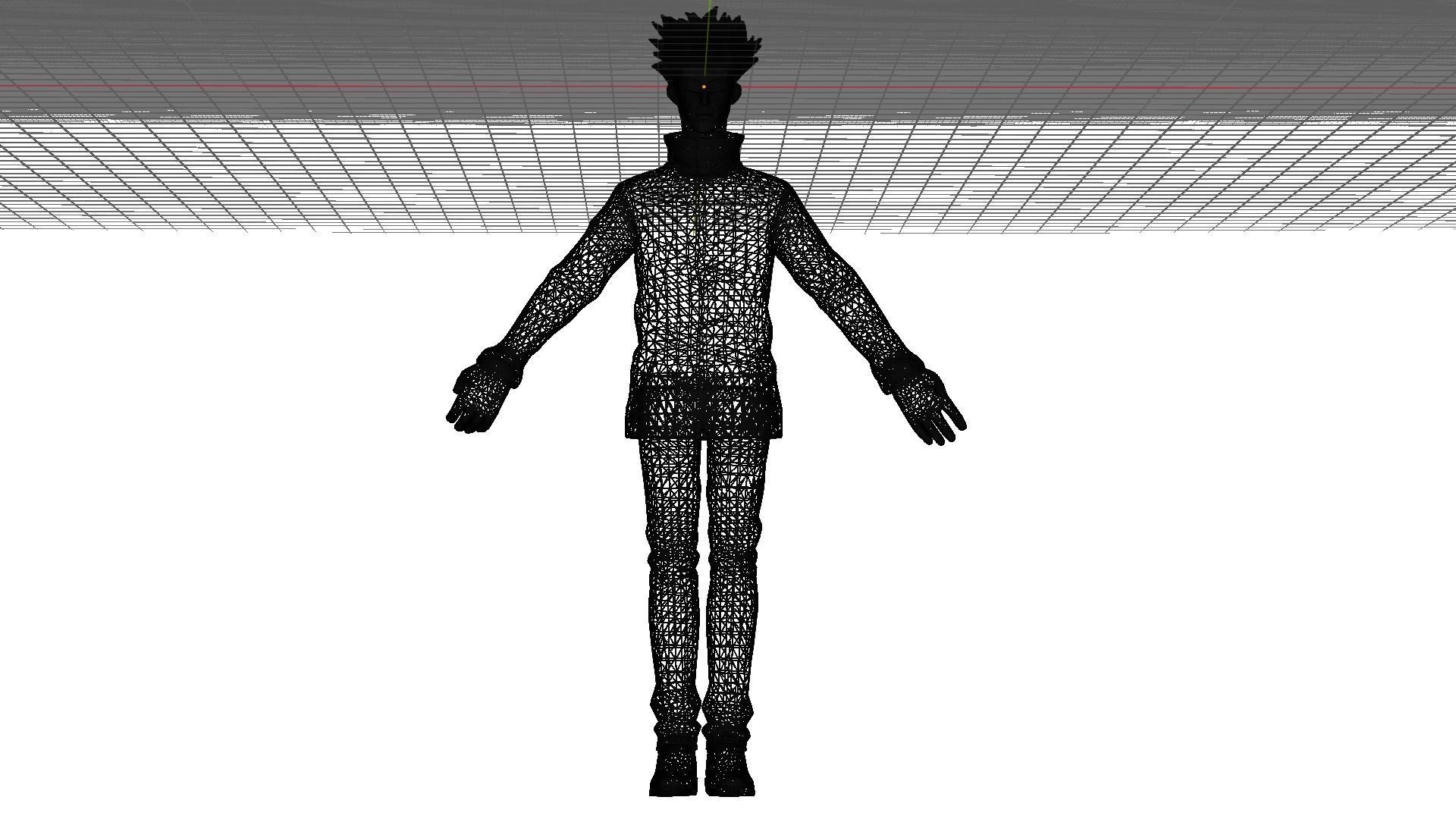 GOJO SATURO -JUJUTSU KAISEN-ANIME- 3D MODEL  Low-poly 3D model_4