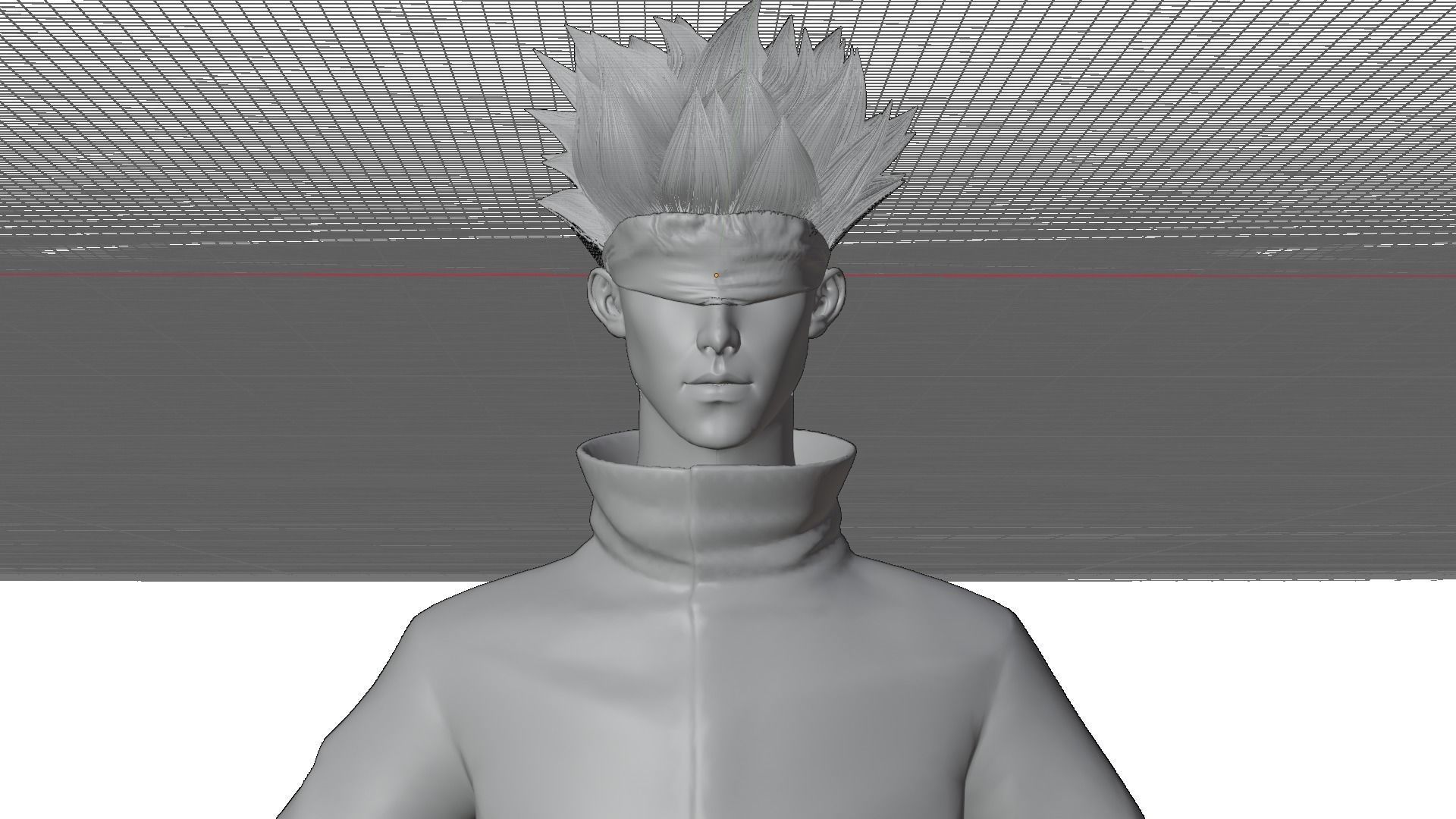 GOJO SATURO -JUJUTSU KAISEN-ANIME- 3D MODEL  Low-poly 3D model_2