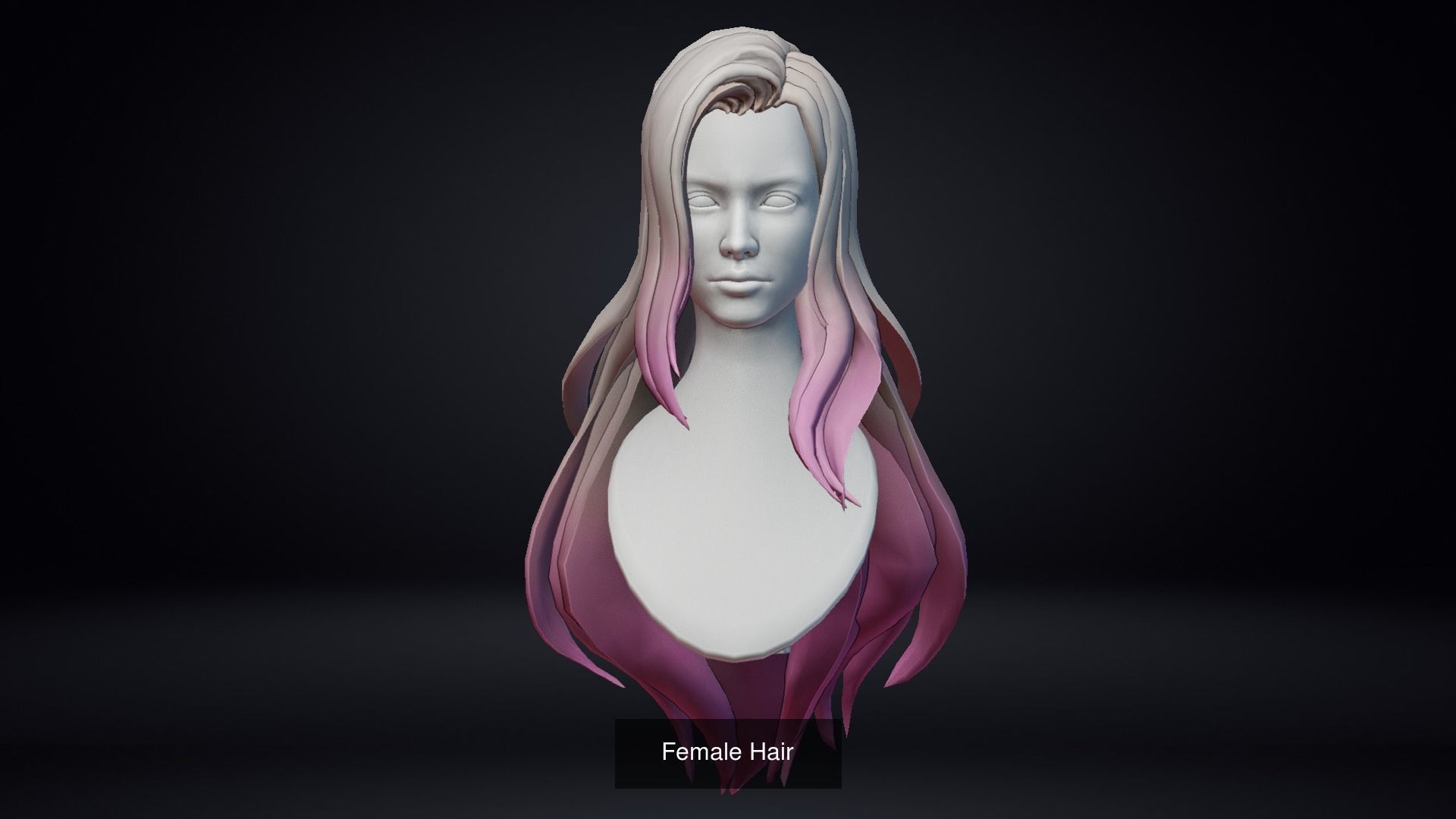 Female Hair Pack 20 Piece 3D Model Collection_13