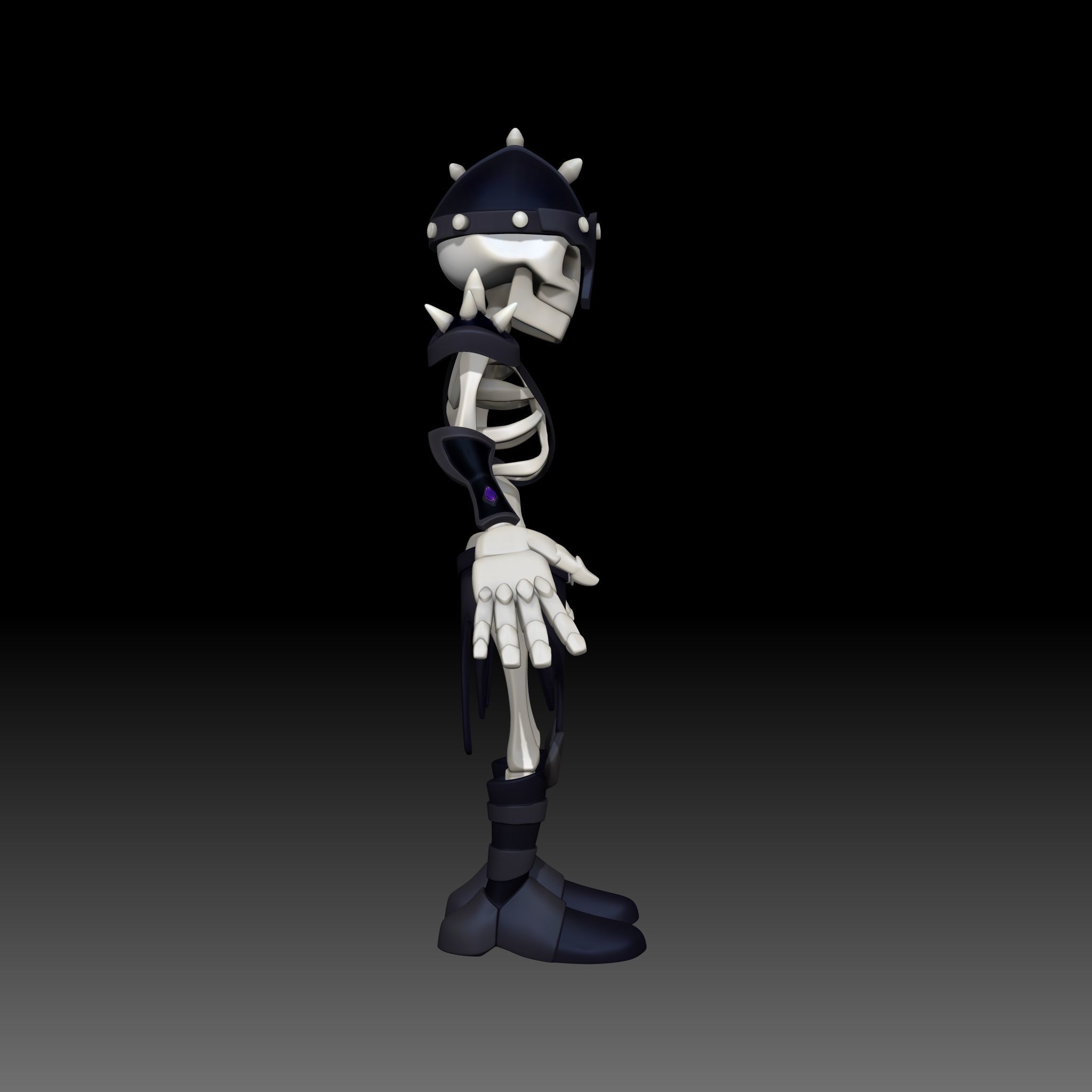 Cartoon Skeleton Soldier - Mobile Game Ready Low-poly 3D model_22