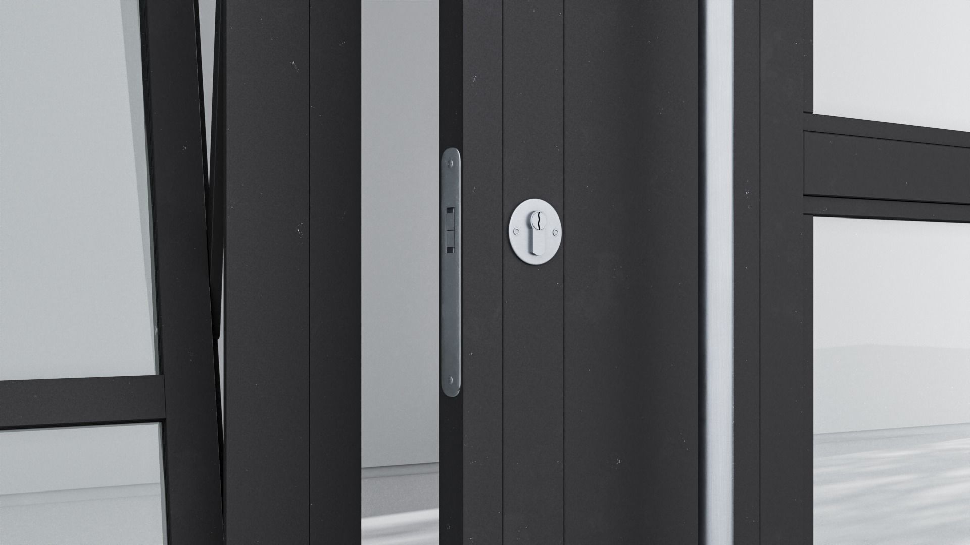 Aluminium door 236 3D model_4