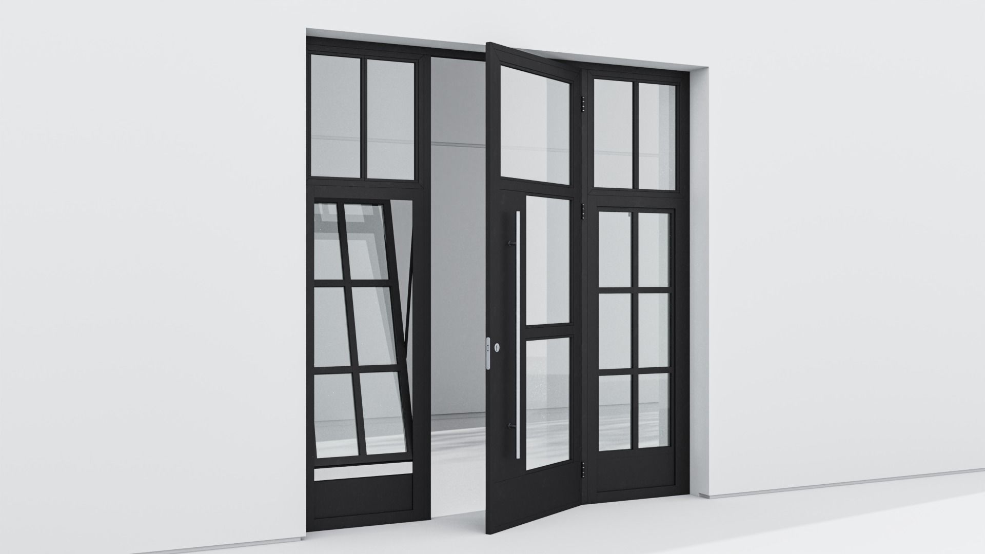 Aluminium door 236 3D model_3