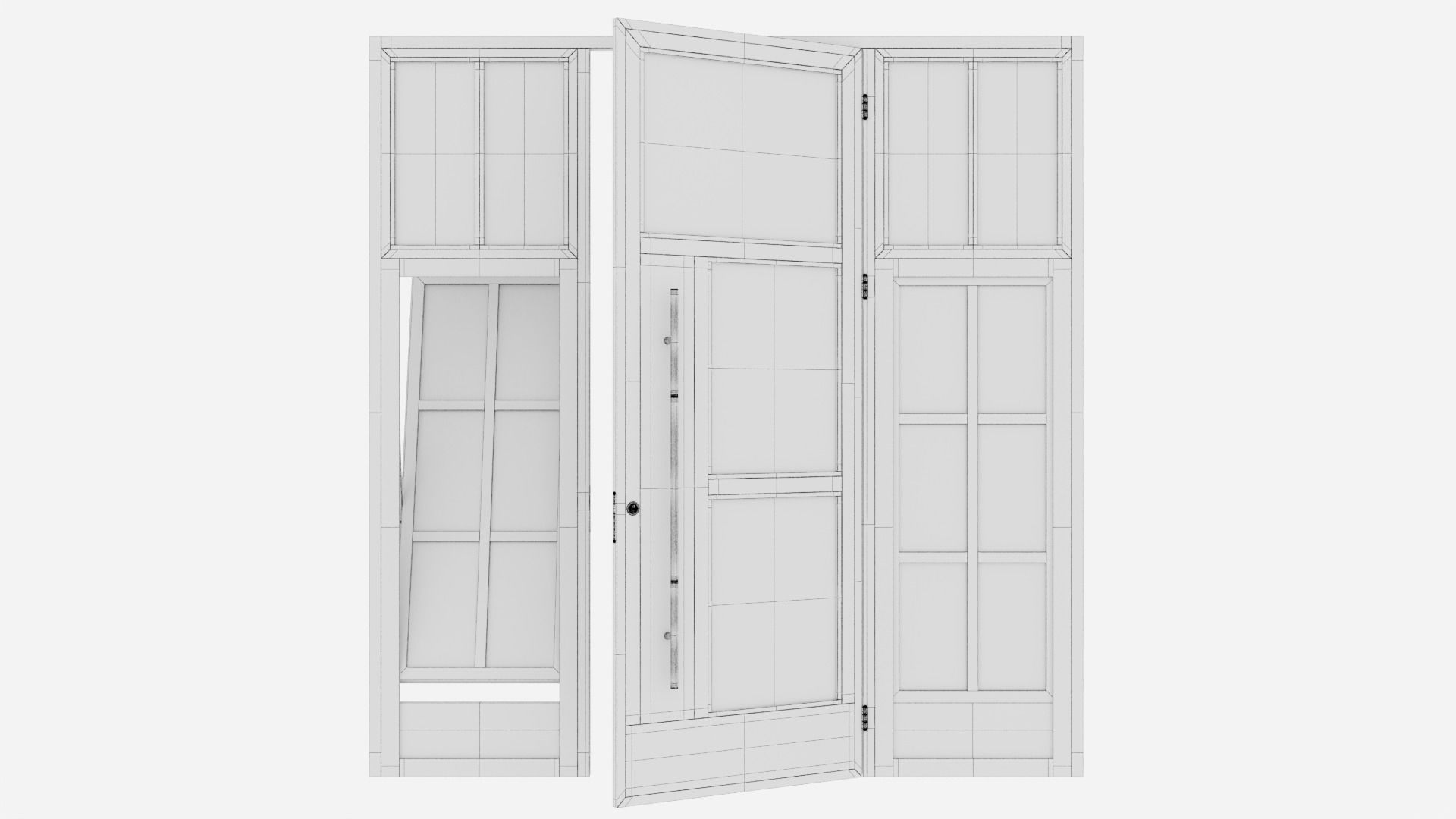 Aluminium door 236 3D model_6