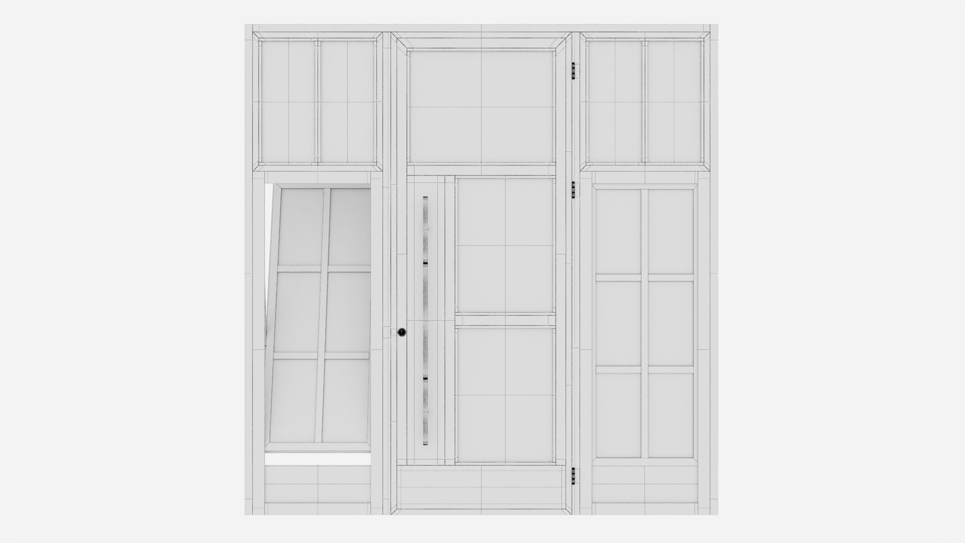 Aluminium door 236 3D model_5