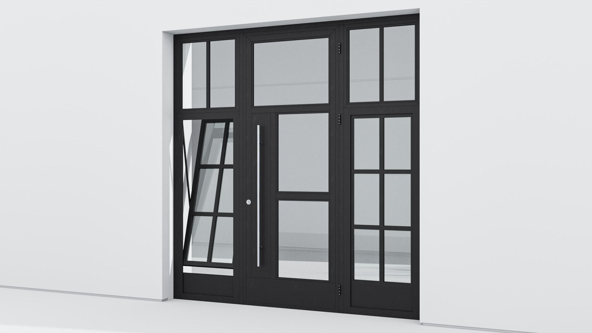 Aluminium door 236 3D model_2