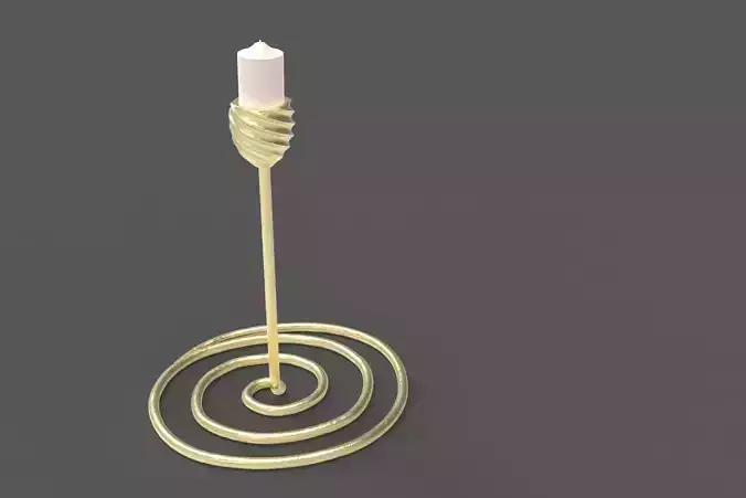 Spiral Candelabrum 3D Printing Candle Holder 