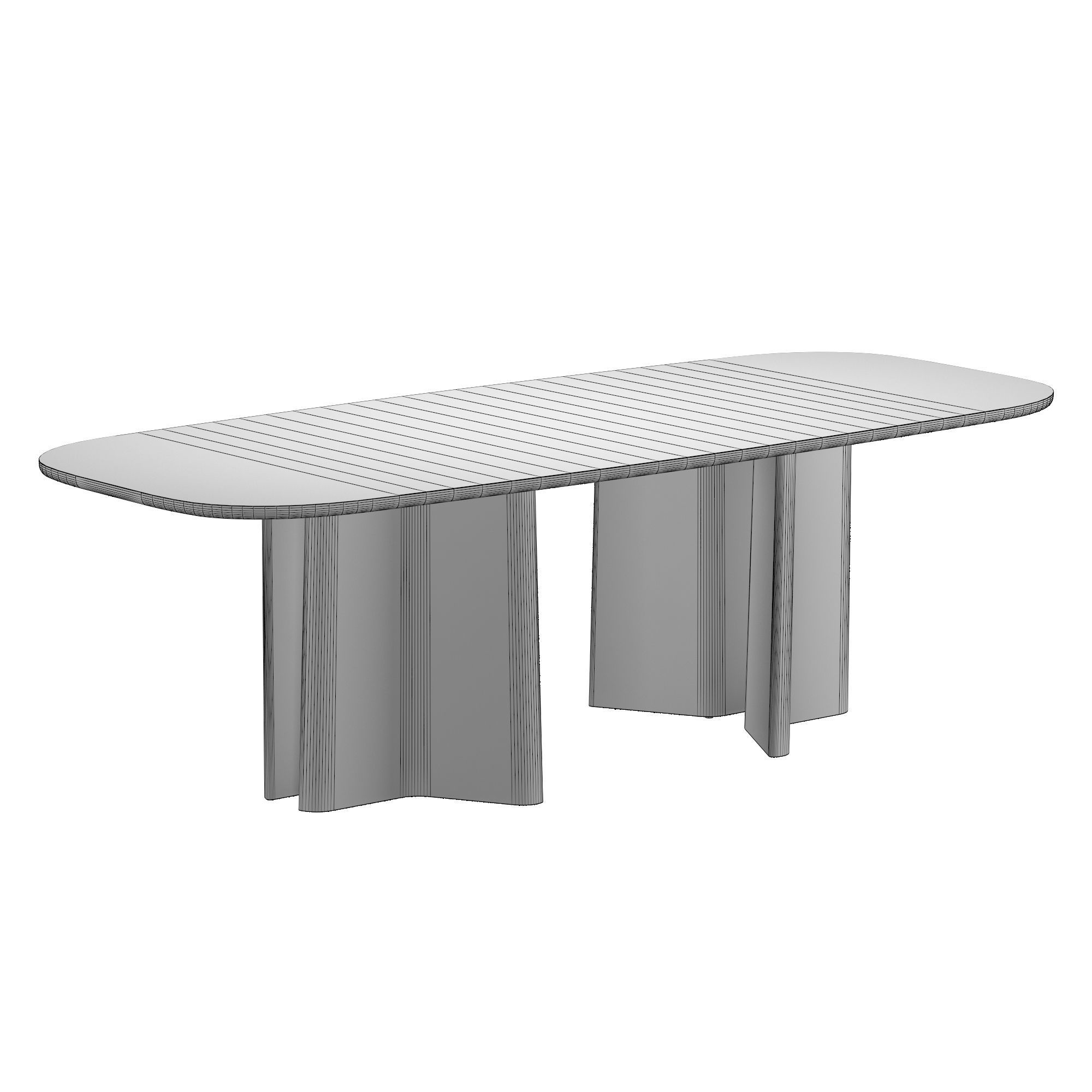 Issho Rectangle Table 8 Seater 3D model_5
