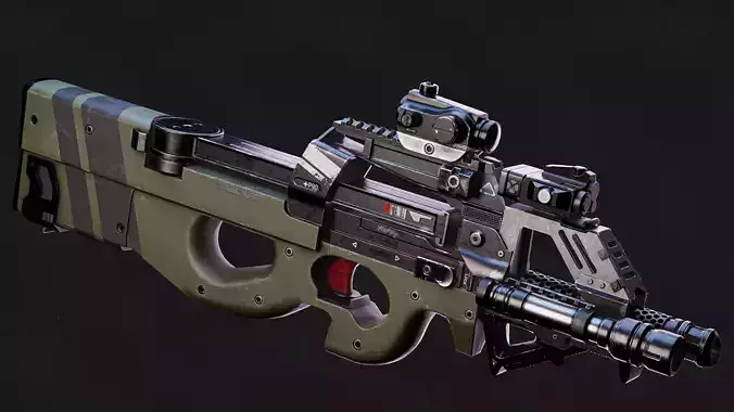 FN P90 Rifle 3D model
