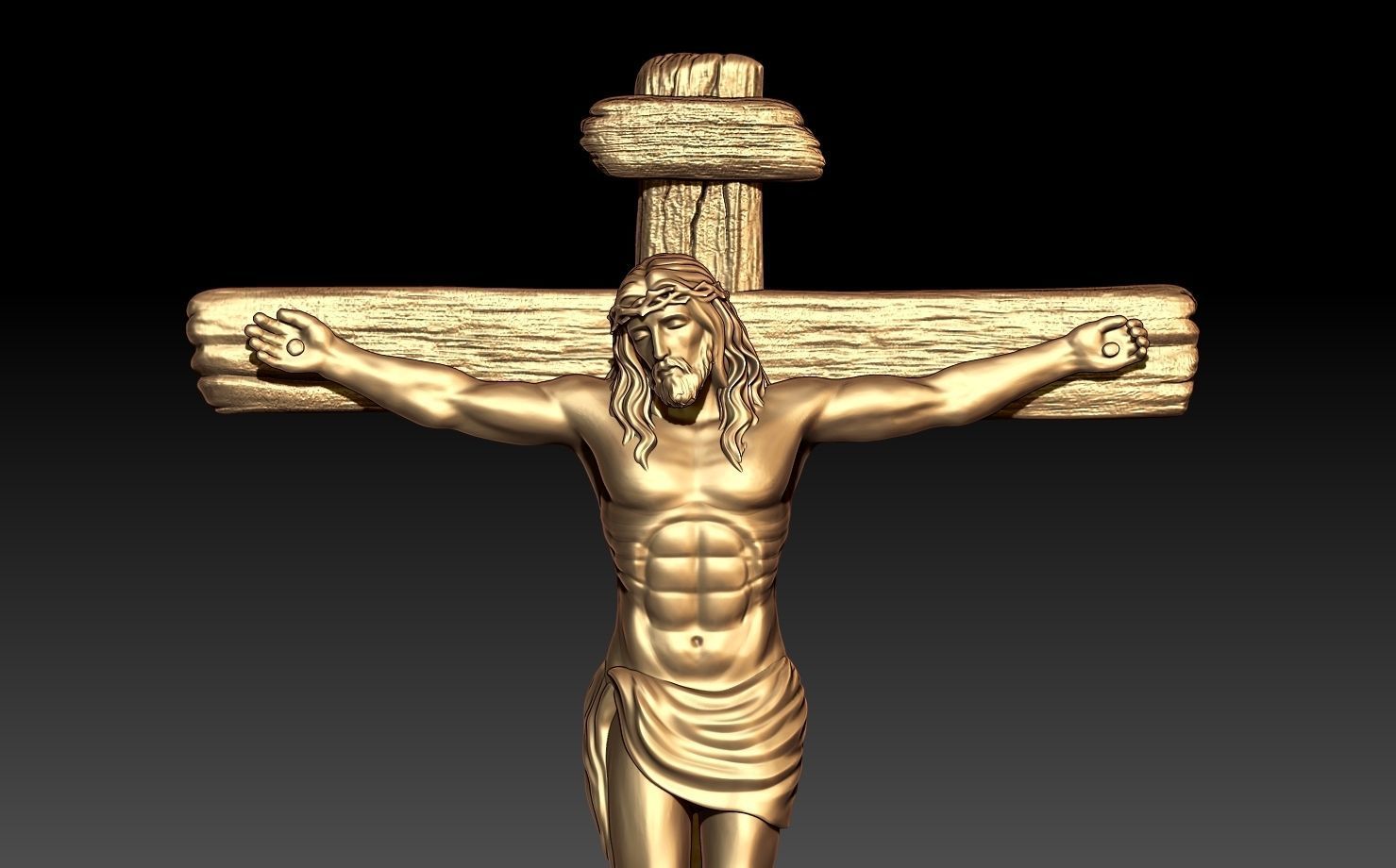JESUS PENDANT 3D print model_4
