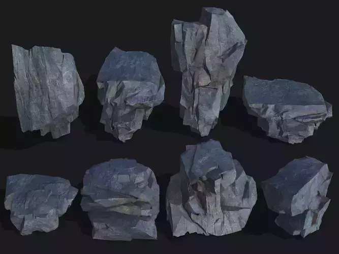 cliff rocks - 3D Models PBR Pack 07