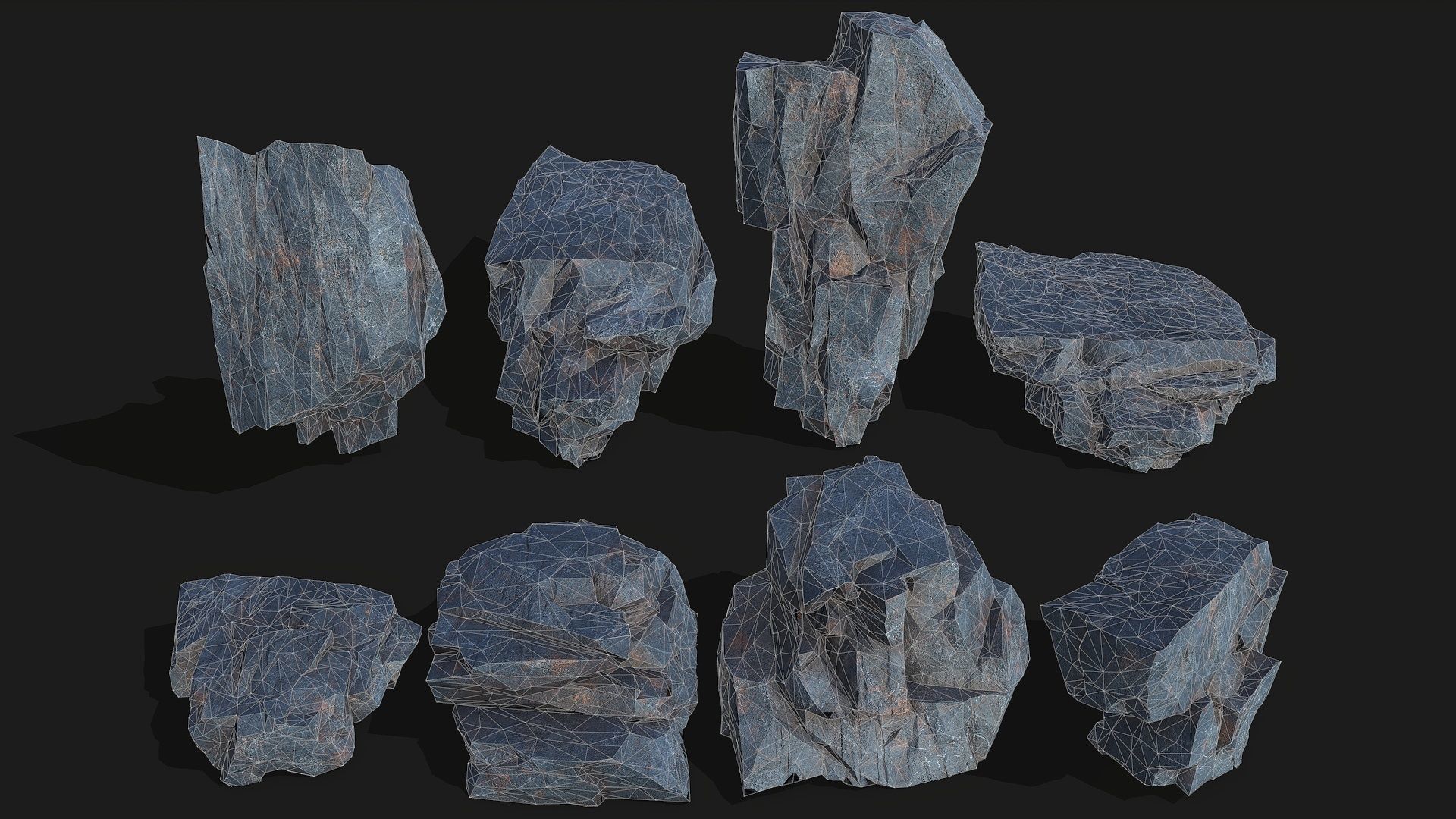 cliff rocks - 3D Models PBR Pack 07 Low-poly 3D model_1