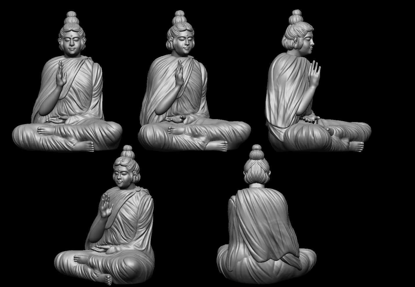Buda Siddhartha Gautama 3D print model_7