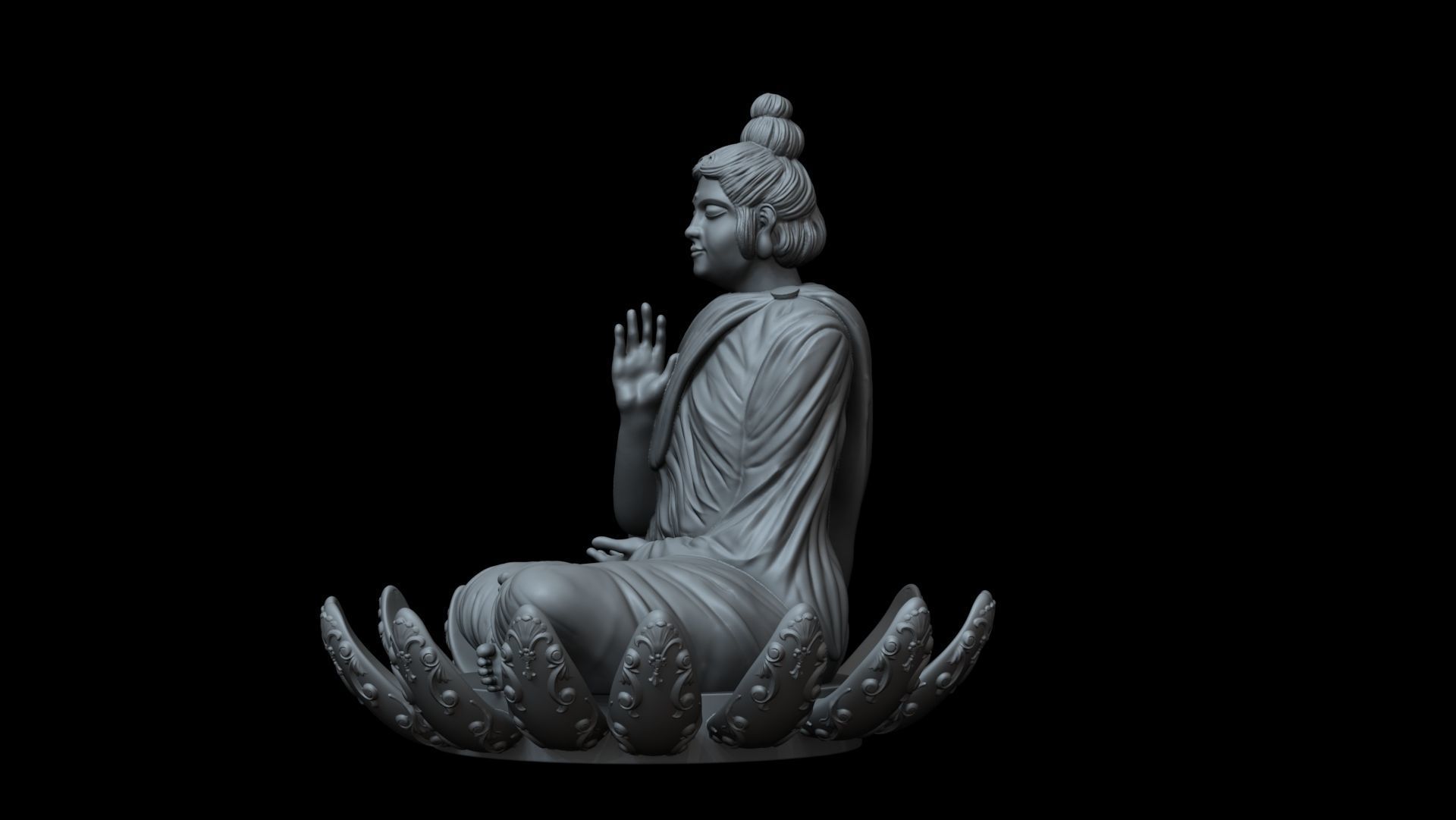 Buda Siddhartha Gautama 3D print model_3