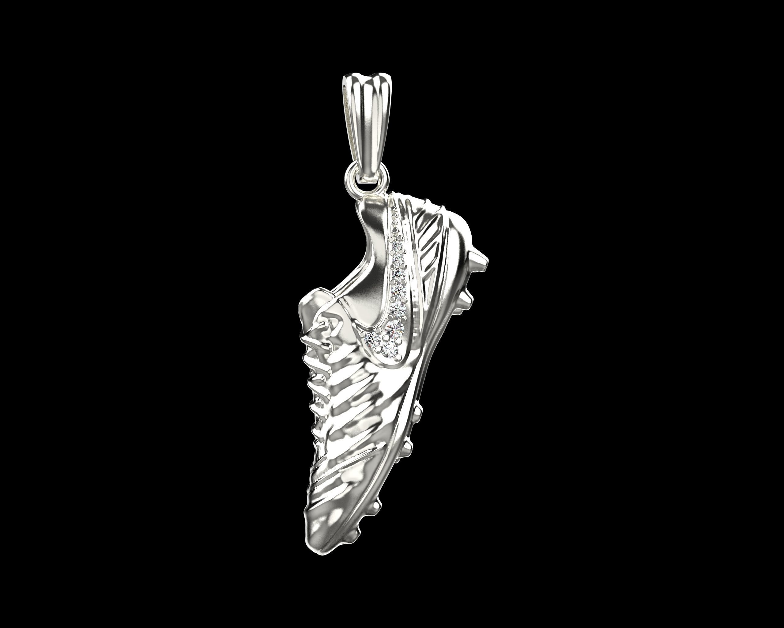 Football Boot Pendant with gems N91 3D print model_16