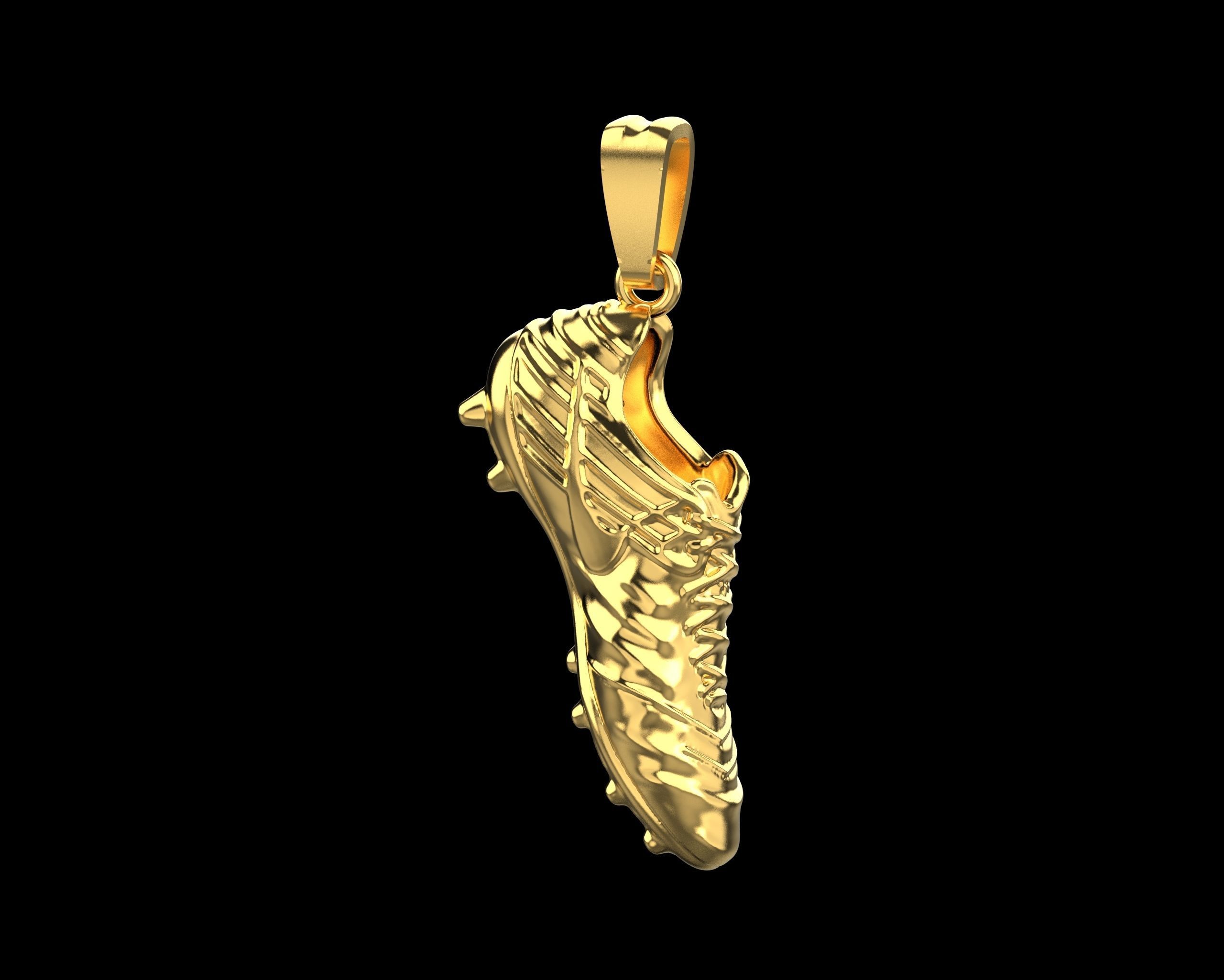 Football Boot Pendant with gems N91 3D print model_11
