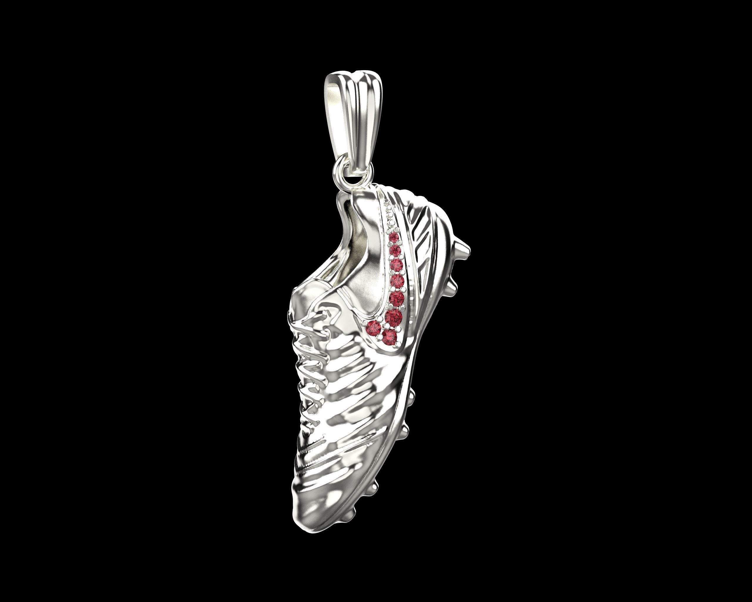 Football Boot Pendant with gems N91 3D print model_18