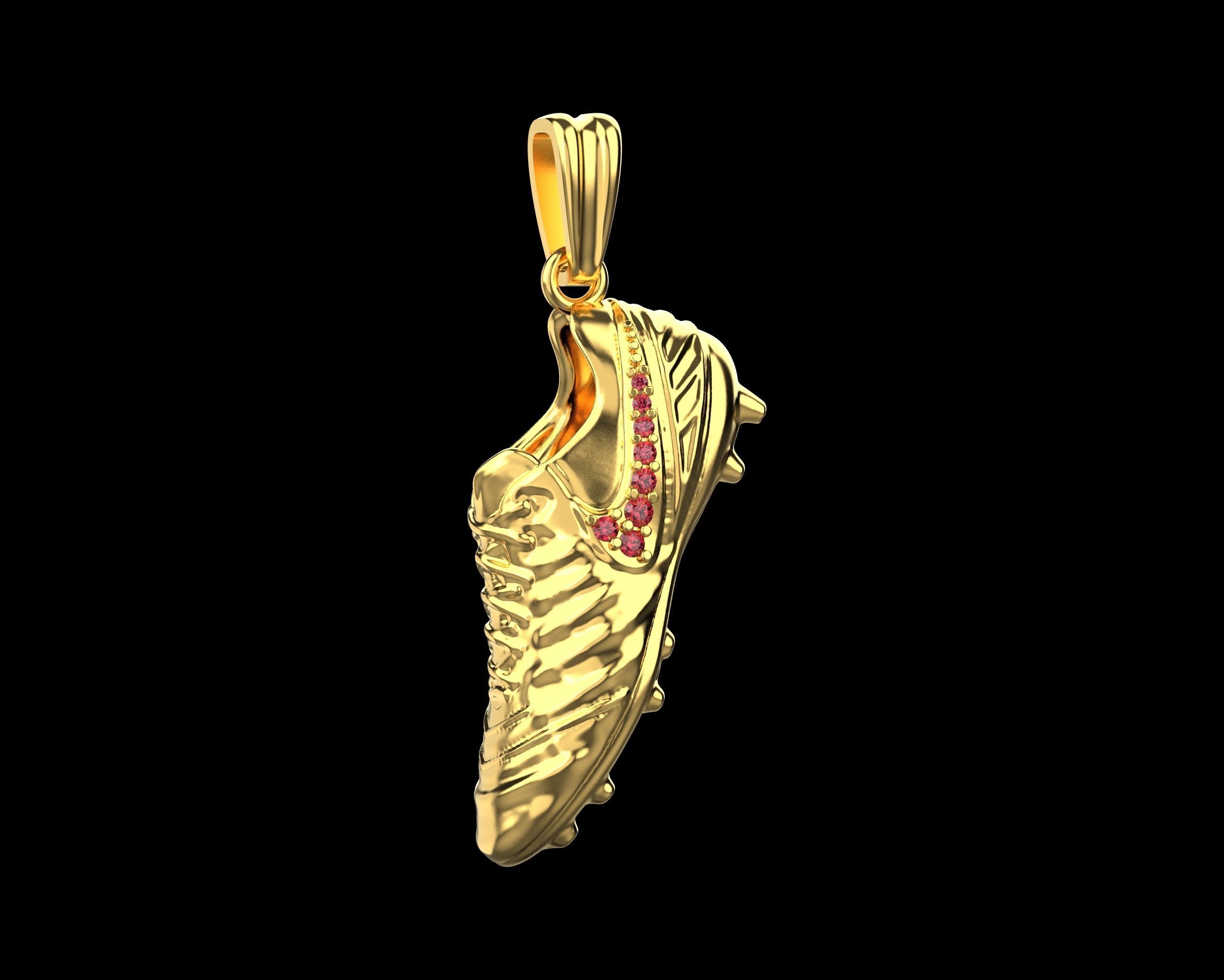 Football Boot Pendant with gems N91 3D print model_13