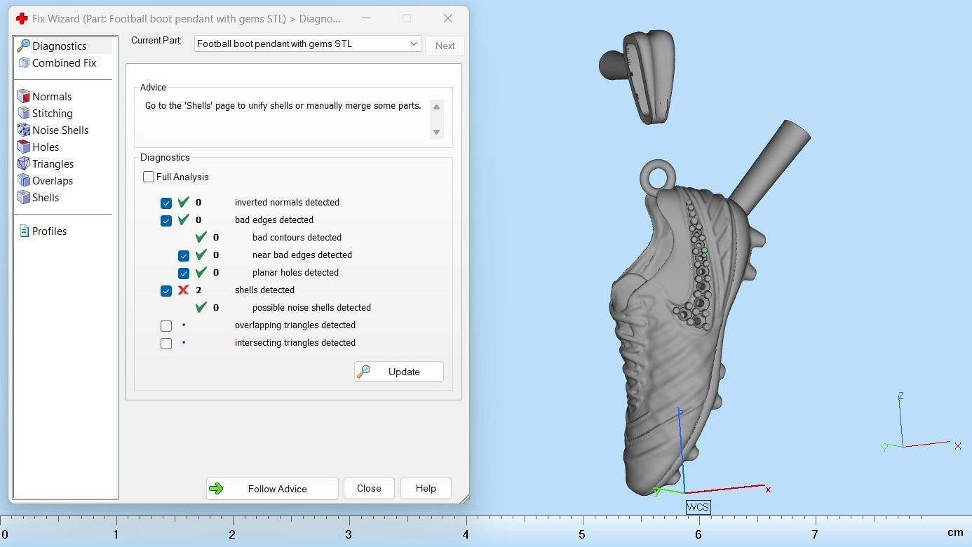 Football Boot Pendant with gems N91 3D print model_21