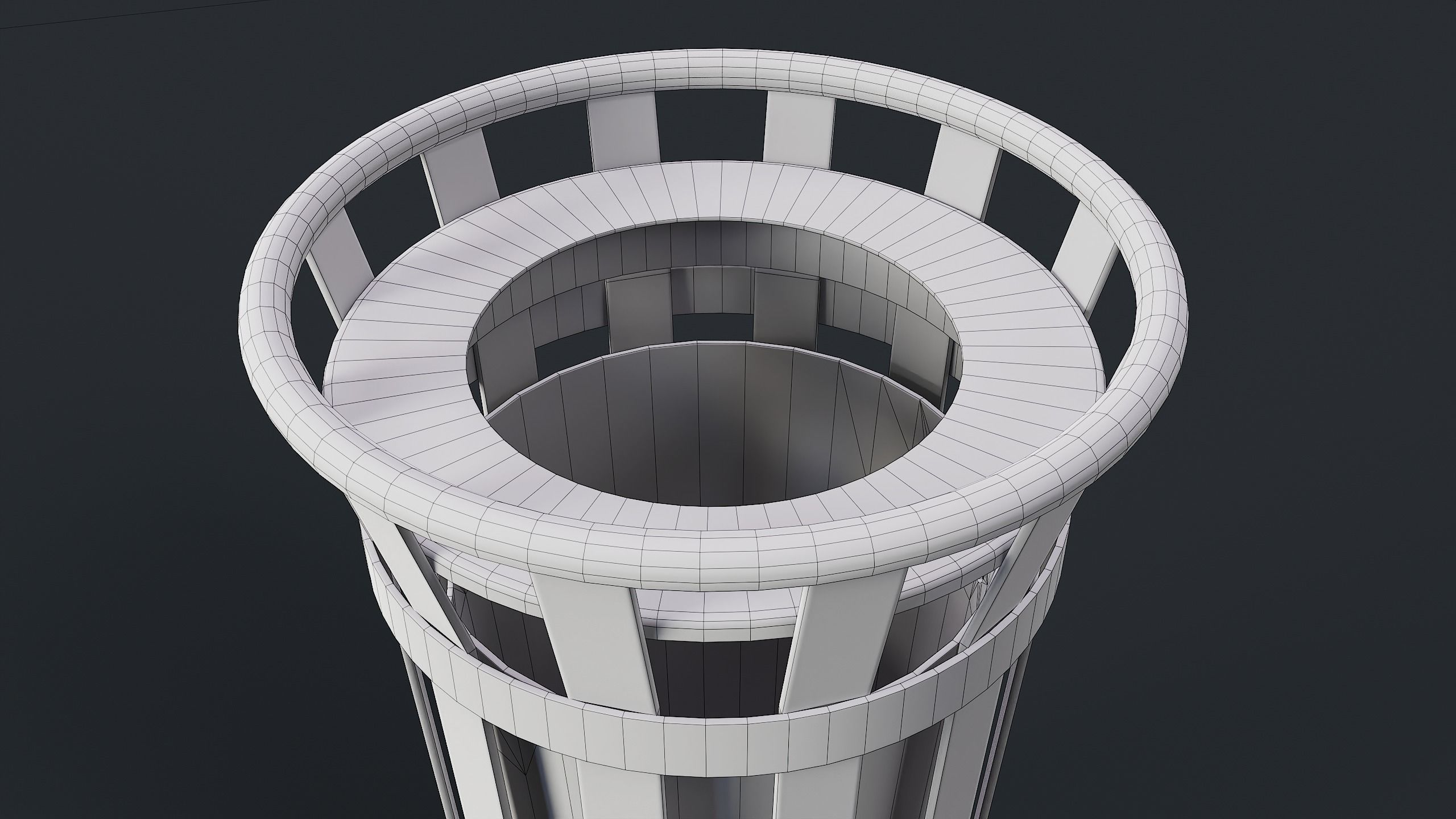 Street Trash Can 6 PBR Game Ready Low-poly 3D model_20