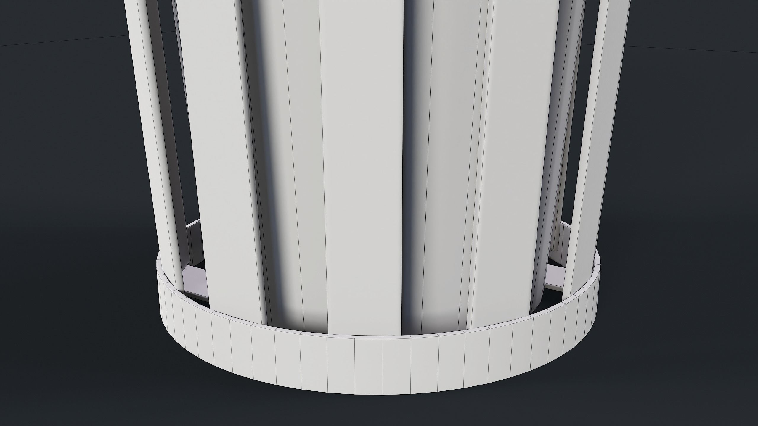 Street Trash Can 6 PBR Game Ready Low-poly 3D model_22