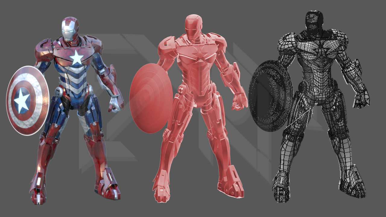 Iron Patriot MK 41 Super Soldier 3D model_9