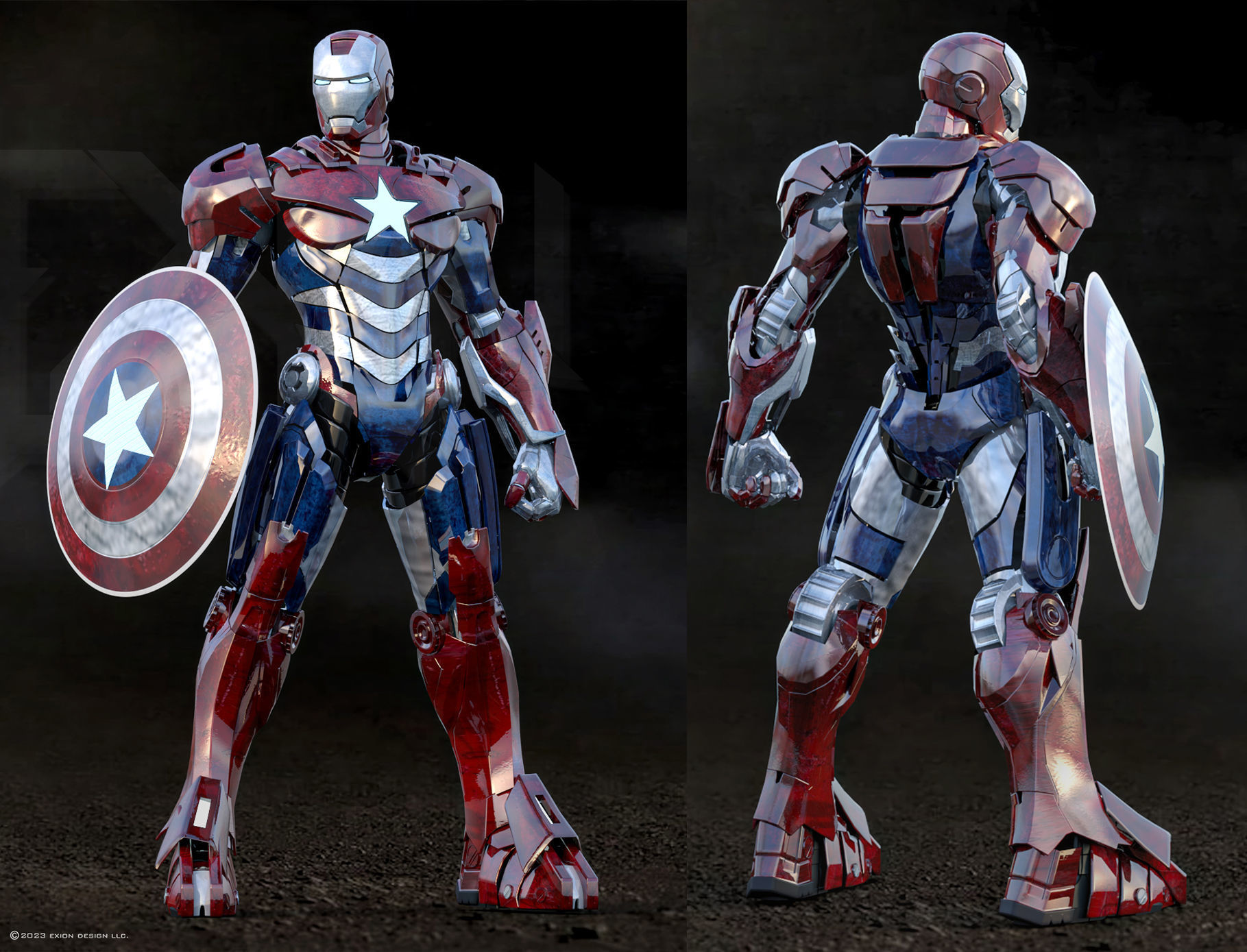 Iron Patriot MK 41 Super Soldier 3D model_3