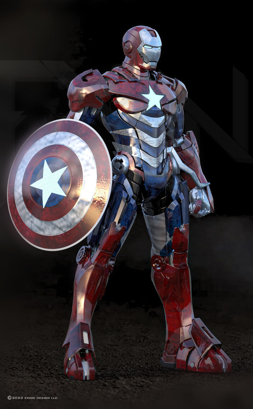 Iron Patriot MK 41 Super Soldier 3D model_6