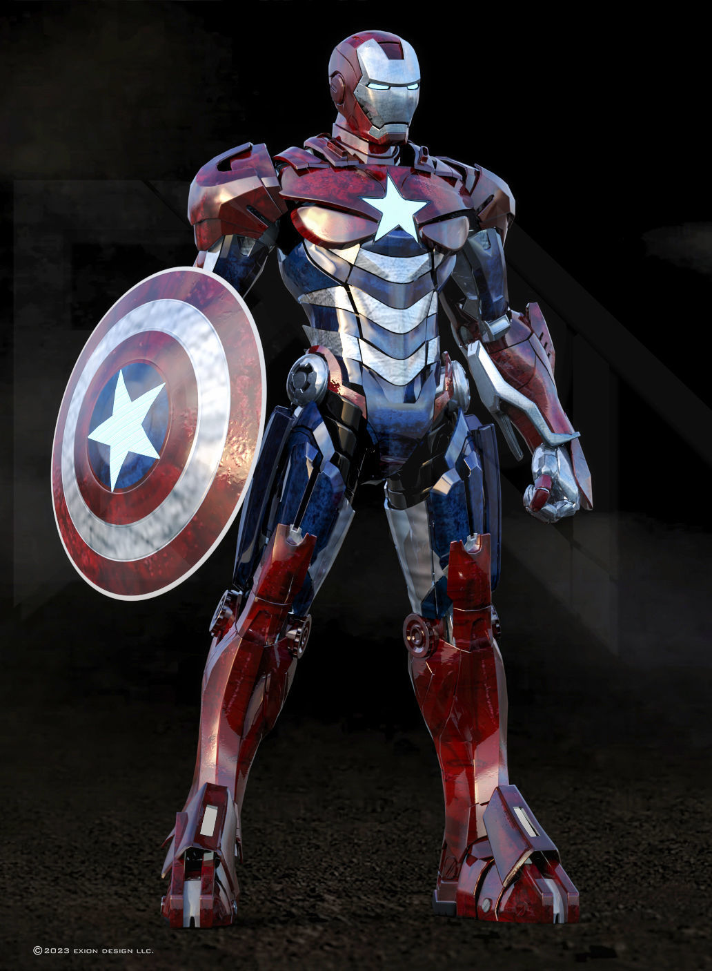 Iron Patriot MK 41 Super Soldier 3D model_1
