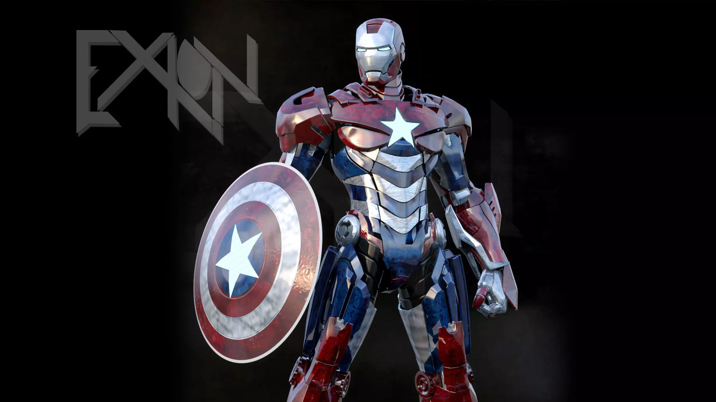 Iron Patriot MK 41 Super Soldier 3D model_0