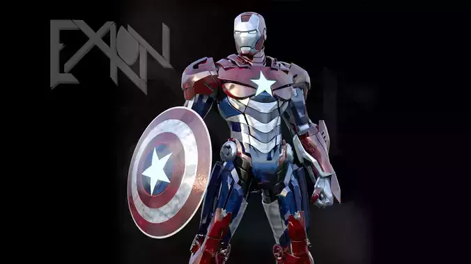 Iron Patriot MK 41 Super Soldier 3D model