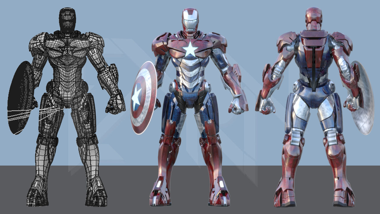 Iron Patriot MK 41 Super Soldier 3D model_8