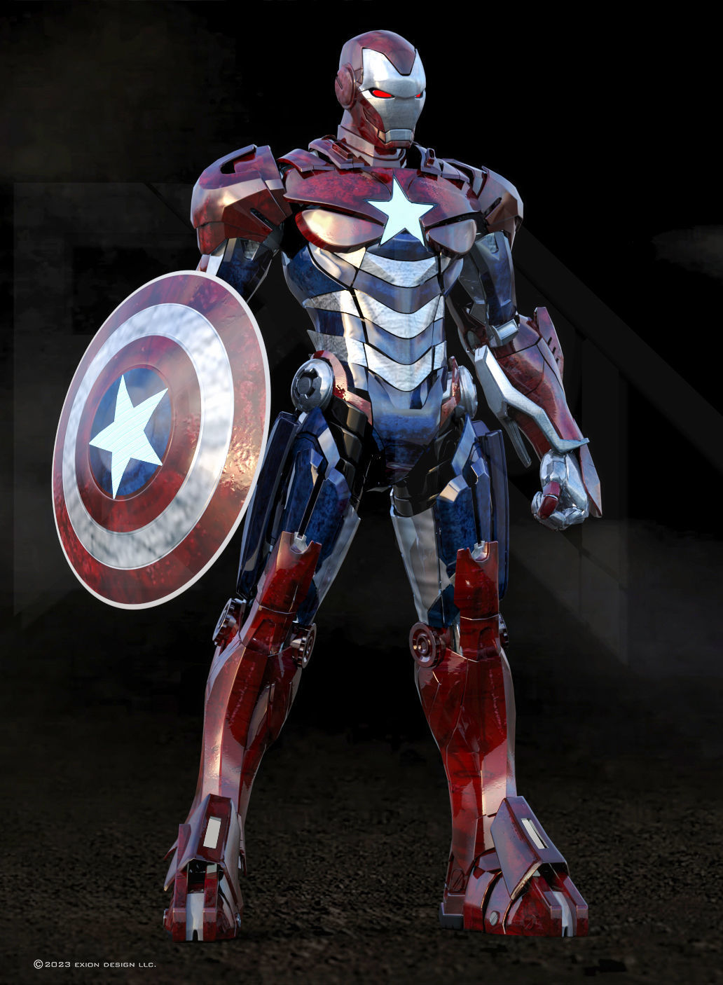 Iron Patriot MK 41 Super Soldier 3D model_5