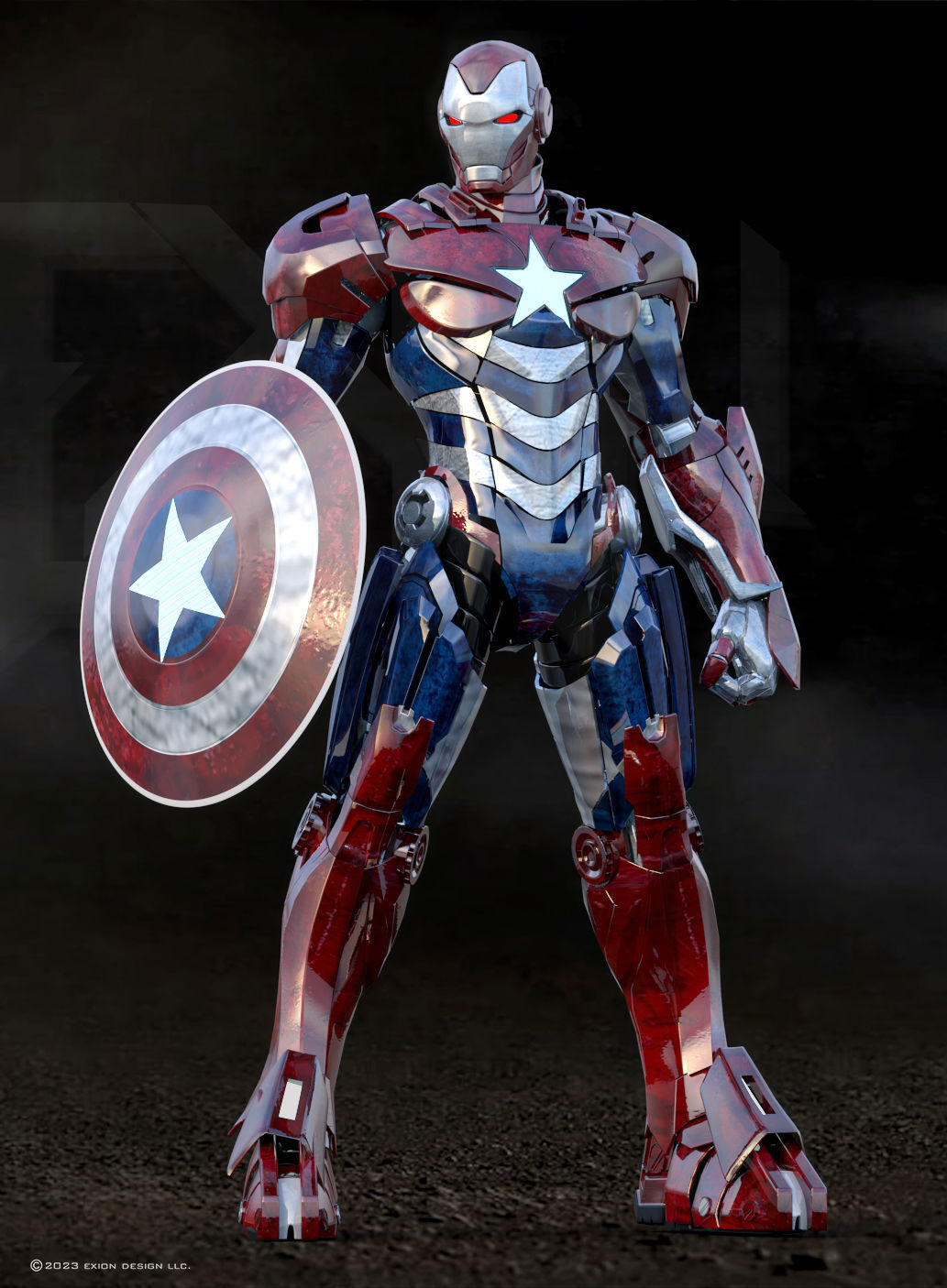 Iron Patriot MK 41 Super Soldier 3D model_10