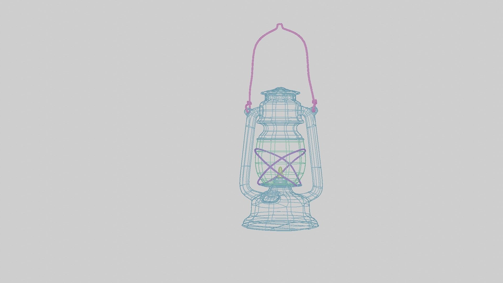 Campsite Lantern 3D model_4