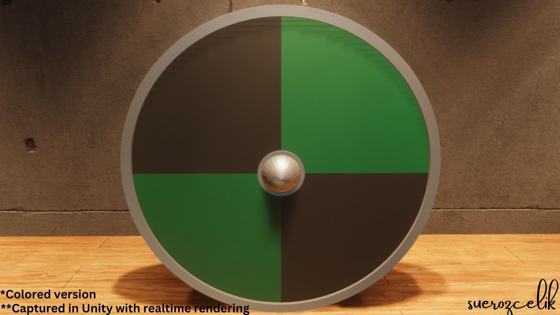 Round Shield - Lowpoly Textured and Colorbased  Low-poly 3D model_11