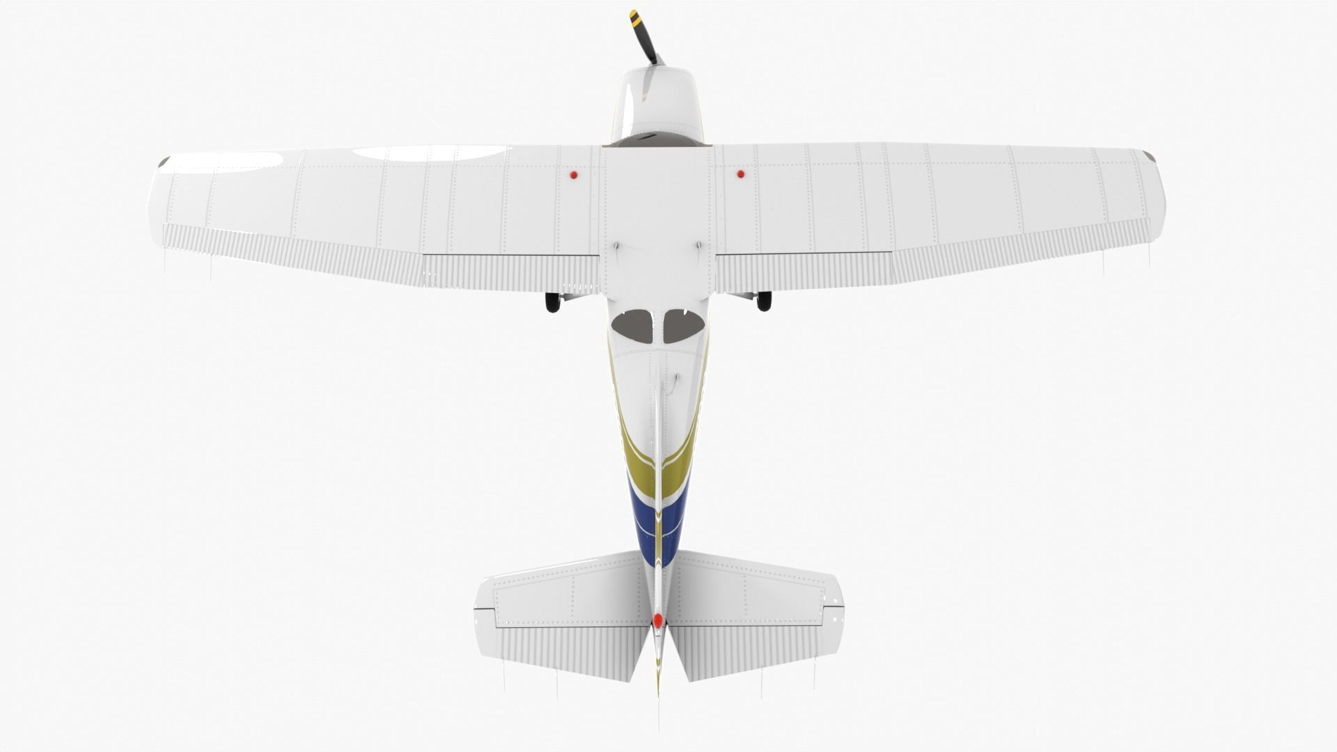 Cessna 172 Low-poly 3D model_4