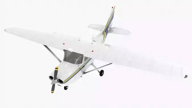 Cessna 172 Low-poly 3D model