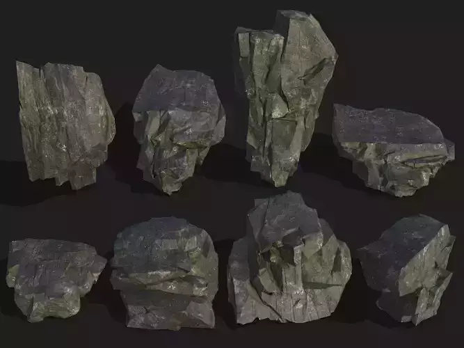 cliff rocks - 3D Models PBR Pack 08