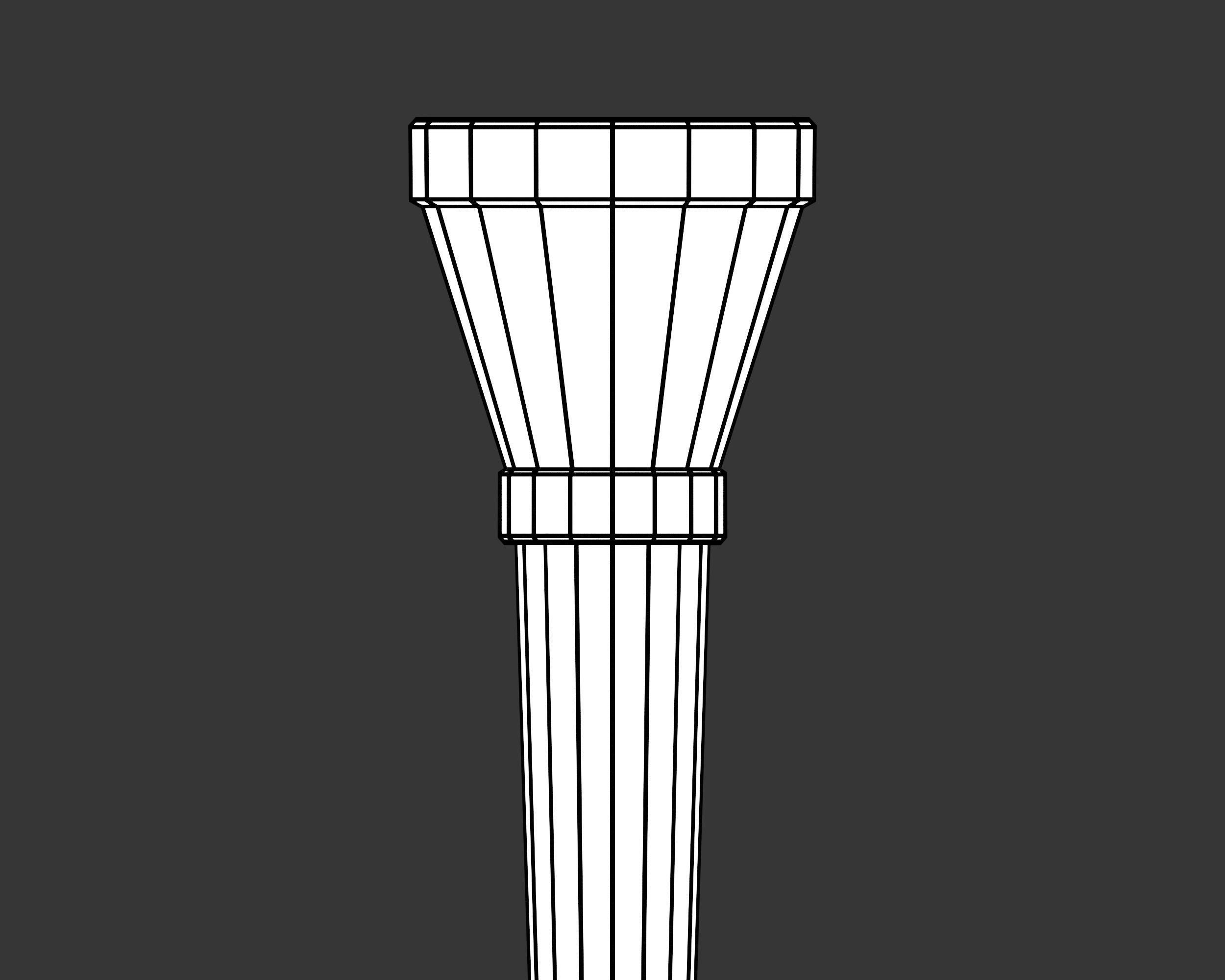 Medieval Common Lighting Torch Low-poly 3D model_7