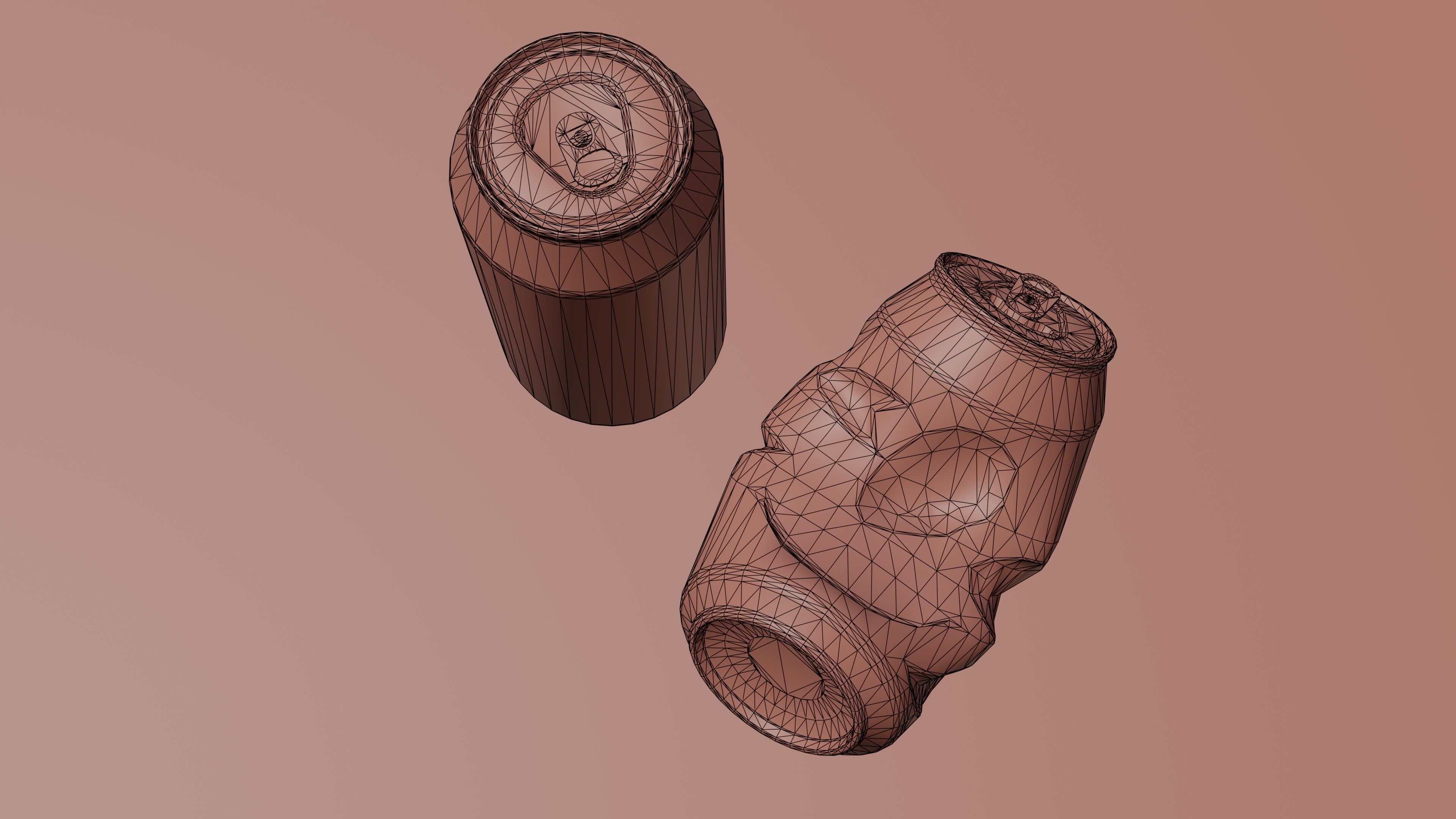 Soda Cans and vendind machine fictional brand Low-poly 3D model_21