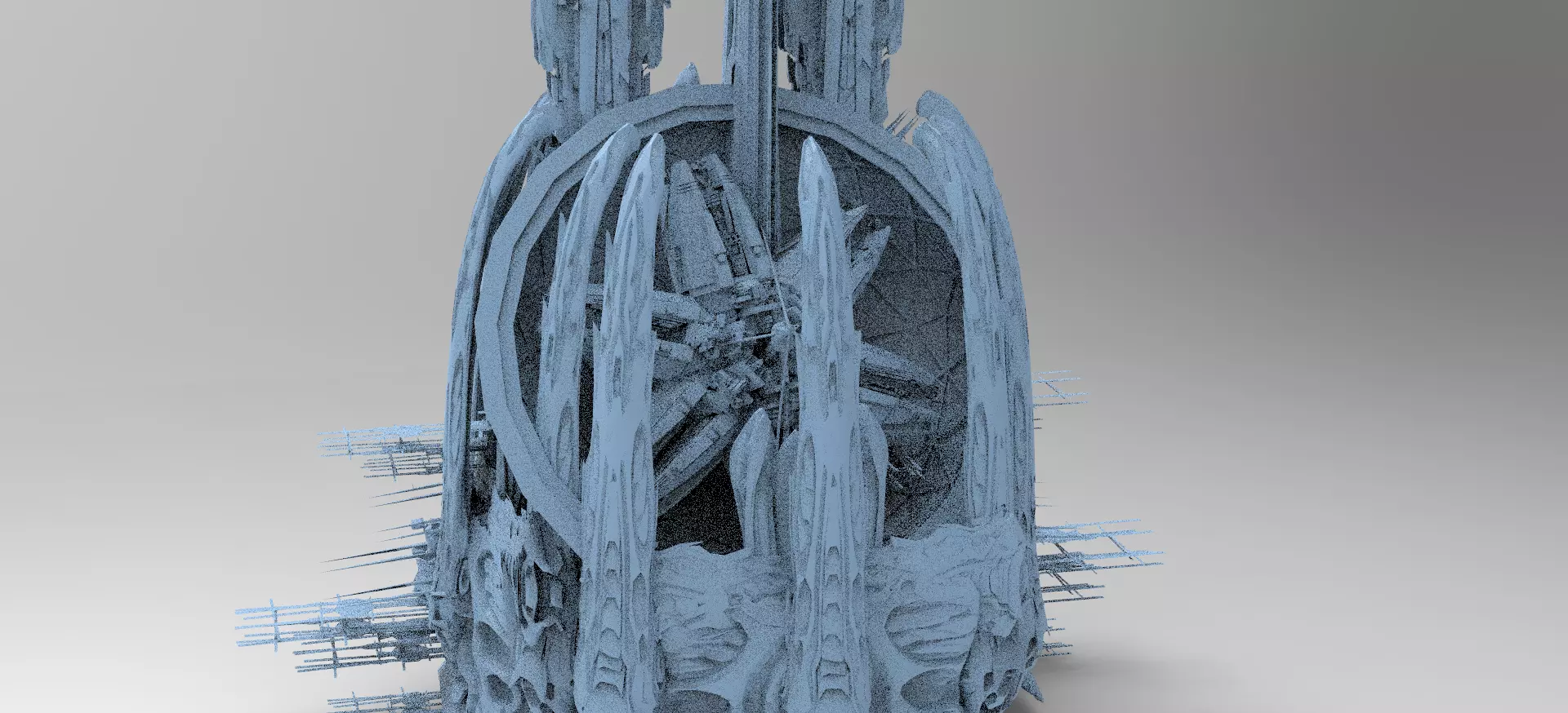 Sci Fi Wraith Satalite base 1 3D model_0