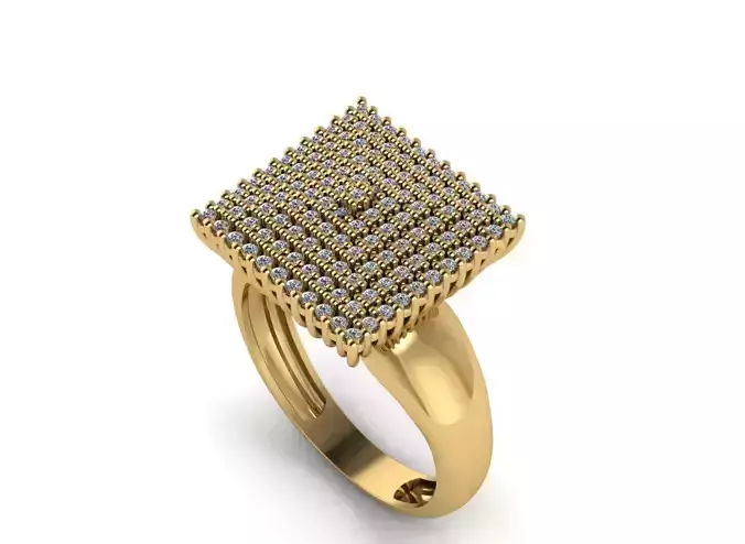 Classic Ring 3D Model - Jewelry - Printable - Diamond or Zircon 3D print model